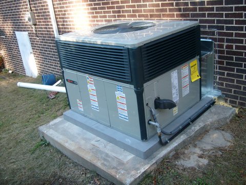AC installation outside after